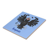 Funny Crave Rabe Cartoon Illustration Fliese (Seite)