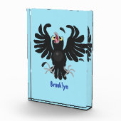 Funny Crave Rabe Cartoon Illustration Fotoblock (Rechts)