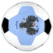 Funny Crave Rabe Cartoon Illustration Fußball (Gedreht)