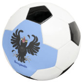 Funny Crave Rabe Cartoon Illustration Fußball (Dreiviertel)