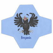 Funny Crave Rabe Cartoon Illustration Fußball (Flach)