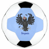Funny Crave Rabe Cartoon Illustration Fußball (Vorderseite)