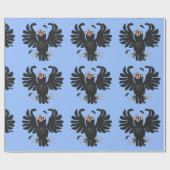 Funny Crave Rabe Cartoon Illustration Geschenkpapier (Flach)