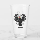 Funny Crave Rabe Cartoon Illustration Glas (Rückseite)