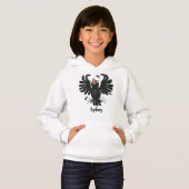 Funny Crave Rabe Cartoon Illustration Hoodie (Vorne ganz)