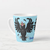 Funny Crave Rabe Cartoon Illustration Milchtasse (Linke Ecke)