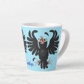 Funny Crave Rabe Cartoon Illustration Milchtasse (Rechte Ecke)