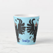 Funny Crave Rabe Cartoon Illustration Milchtasse (Vorderseite)