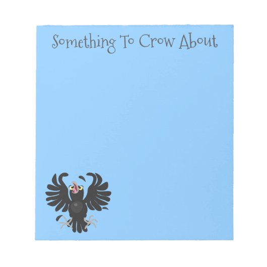 Funny Crave Rabe Cartoon Illustration Notizblock (Vorderseite)