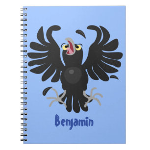 Funny Crave Rabe Cartoon Illustration Notizblock