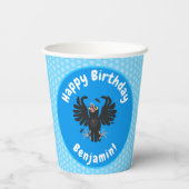 Funny Crave Rabe Cartoon Illustration Pappbecher (Rückseite)