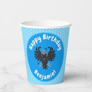 Funny Crave Rabe Cartoon Illustration Pappbecher
