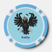 Funny Crave Rabe Cartoon Illustration Pokerchips (Rückseite)