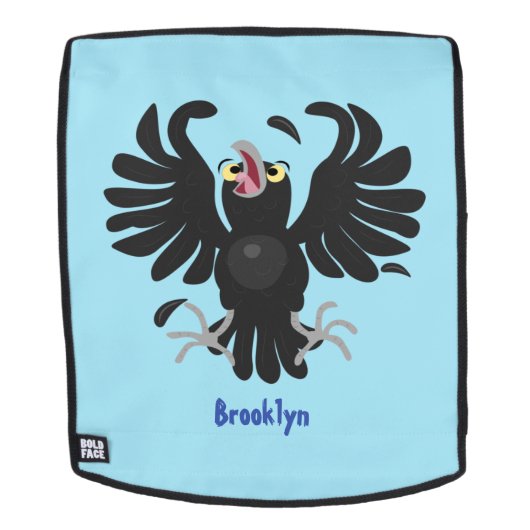 Funny Crave Rabe Cartoon Illustration Rucksack (Abnehmbare Front)