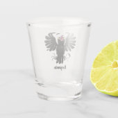 Funny Crave Rabe Cartoon Illustration Schnapsglas (Rückseite)