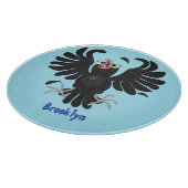 Funny Crave Rabe Cartoon Illustration Schneidebrett (Ecke)