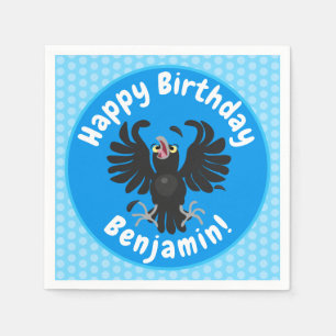 Funny Crave Rabe Cartoon Illustration Serviette