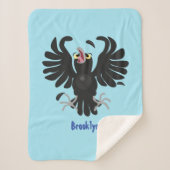 Funny Crave Rabe Cartoon Illustration Sherpadecke (Vorderseite)