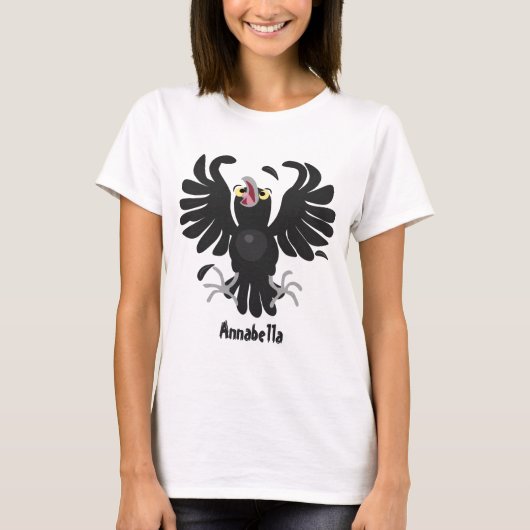Funny Crave Rabe Cartoon Illustration T-Shirt (Vorderseite)