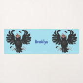 Funny Crave Rabe Cartoon Illustration Yogamatte (Rückseite (Horizontal))