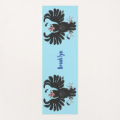 Funny Crave Rabe Cartoon Illustration Yogamatte (Vorderseite)