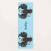 Funny Crave Rabe Cartoon Illustration Yogamatte (Rückseite)