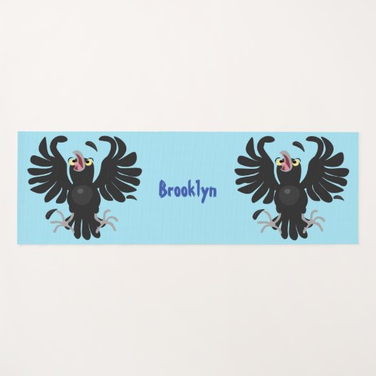 Funny Crave Rabe Cartoon Illustration Yogamatte (Vorderseite (Horizontal))