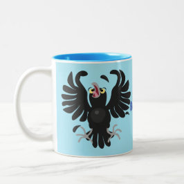 Funny Crave Rabe Cartoon Illustration Zweifarbige Tasse