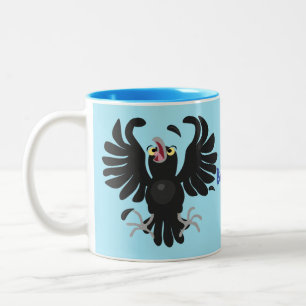 Funny Crave Rabe Cartoon Illustration Zweifarbige Tasse