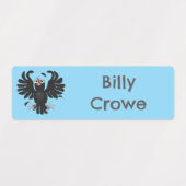 Funny Craven Rabe Cartoon personalisiert Etiketten (Design 2)