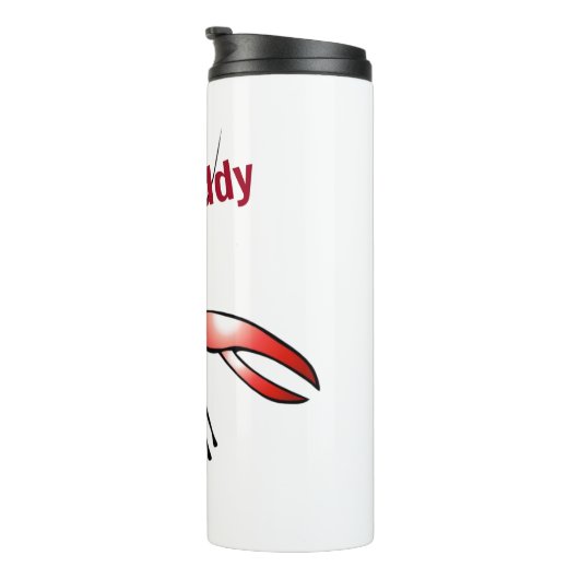 Funny Crawdaddy Red Crayfish Thermosbecher (Nach rechts gedreht)