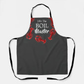 Funny Crawfish Boil Master Dunkelgrau Custom Koch Schürze (Vorderseite)