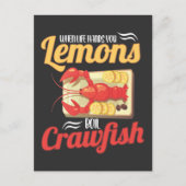 Funny Crawfish Boiling Lemon Hummer Food Joster Postkarte (Vorderseite)