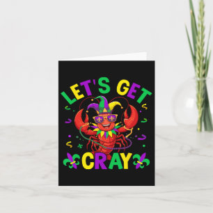 Funny Crawfish Costume Lasse Cray Cray Mardi Gr Karte