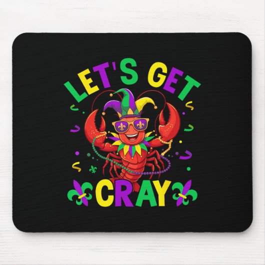 Funny Crawfish Costume Lasse Cray Cray Mardi Gr Mousepad (Vorne)