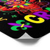 Funny Crawfish Costume Lasse Cray Cray Mardi Gr Poster (Ecke)