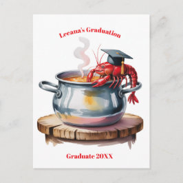 Funny Crawfish Graduation Postkarte