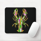 Funny Crawfish Jester Beads Funny Mardi Gras Men W Mousepad (Mit Mouse)