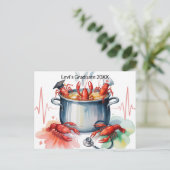 Funny Crawfish Nurse Graduation Postcard Postkarte (Stehend Vorderseite)