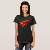 Funny Crawfish Wine Drinking Lobster   Men Women T-Shirt (Vorne ganz)