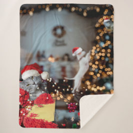 Funny "Crazy Animal House" Weihnachten Sherpadecke