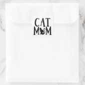 Funny Crazy Cat Lady Kitty Mama Kitten Kätzchen Quadratischer Aufkleber (Tasche)