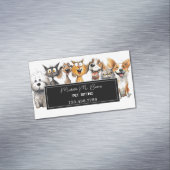 Funny Crazy Cats Hunde Haustiere Pflegesitzer Magnetische Visitenkarte (Beispiel)