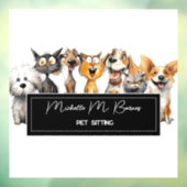 Funny Crazy Cats Hunde Haustiere Sitter Beruflich Fensteraufkleber (Blatt 3)