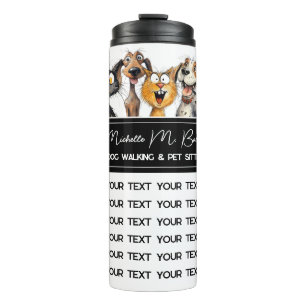 Funny Crazy Cats Hunde Haustiere Sitter Modernes W Thermosbecher