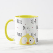 Funny Crazy Chick "Mine" Niedliche Liebe Tasse (Links)