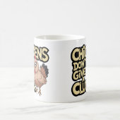 Funny Crazy Chicken Lady Cluck Off Antisocial Farm Kaffeetasse (Mittel)