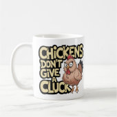 Funny Crazy Chicken Lady Cluck Off Antisocial Farm Kaffeetasse (Links)