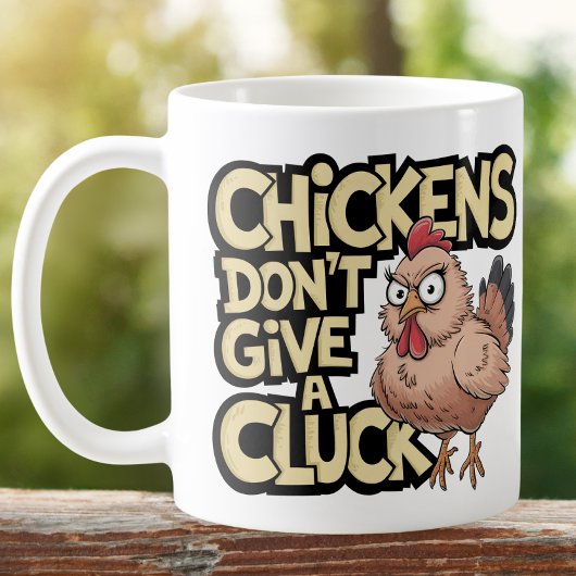 Funny Crazy Chicken Lady Cluck Off Antisocial Farm Kaffeetasse