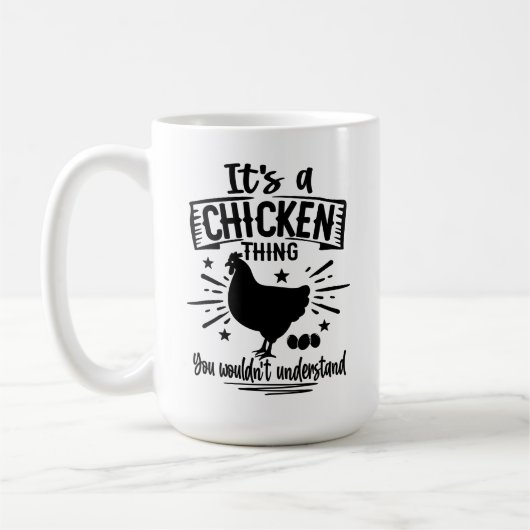 Funny Crazy Chicken Lady Gaben Farm Egge Bauer Kaffeetasse (Links)